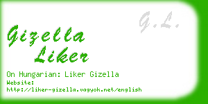 gizella liker business card